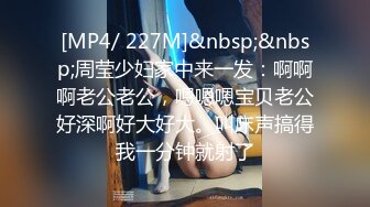 [MP4/ 227M]&nbsp;&nbsp;周莹少妇家中来一发：啊啊啊老公老公，嗯嗯嗯宝贝老公好深啊好大好大。叫床声搞得我一分钟就射了