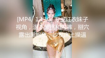 [MP4/ 1.13G] 专业红衣妹子视角，退下黑丝和内裤，掰穴露出黑鲍鱼，沙发床上操逼