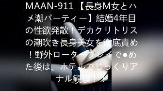 MAAN-911 【長身M女とハメ潮パーティー】結婚4年目の性欲発散！デカクリトリスの潮吹き長身美女を徹底責め！野外ロータープレイで●めた後は、ホテルでじっくりアナル観察！！