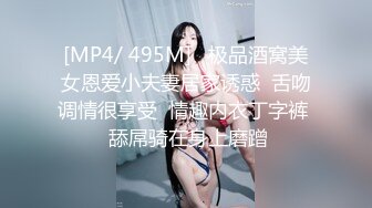 [MP4/ 495M]   极品酒窝美女恩爱小夫妻居家诱惑  舌吻调情很享受  情趣内衣丁字裤  舔屌骑在身上磨蹭